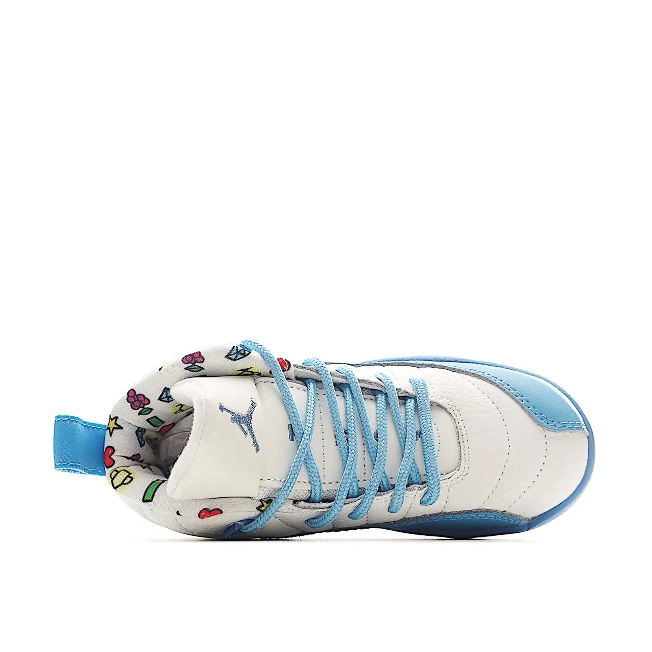Chaussures de basketball pour enfants Air Jordan 12 blanc et bleu 12