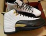 Air Jordan 12 White Black Gold Basketball Shoes 4