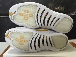 Air Jordan 12 White Gold Basketball Shoes 2