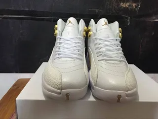 Air Jordan 12 White Gold Basketball Shoes 3
