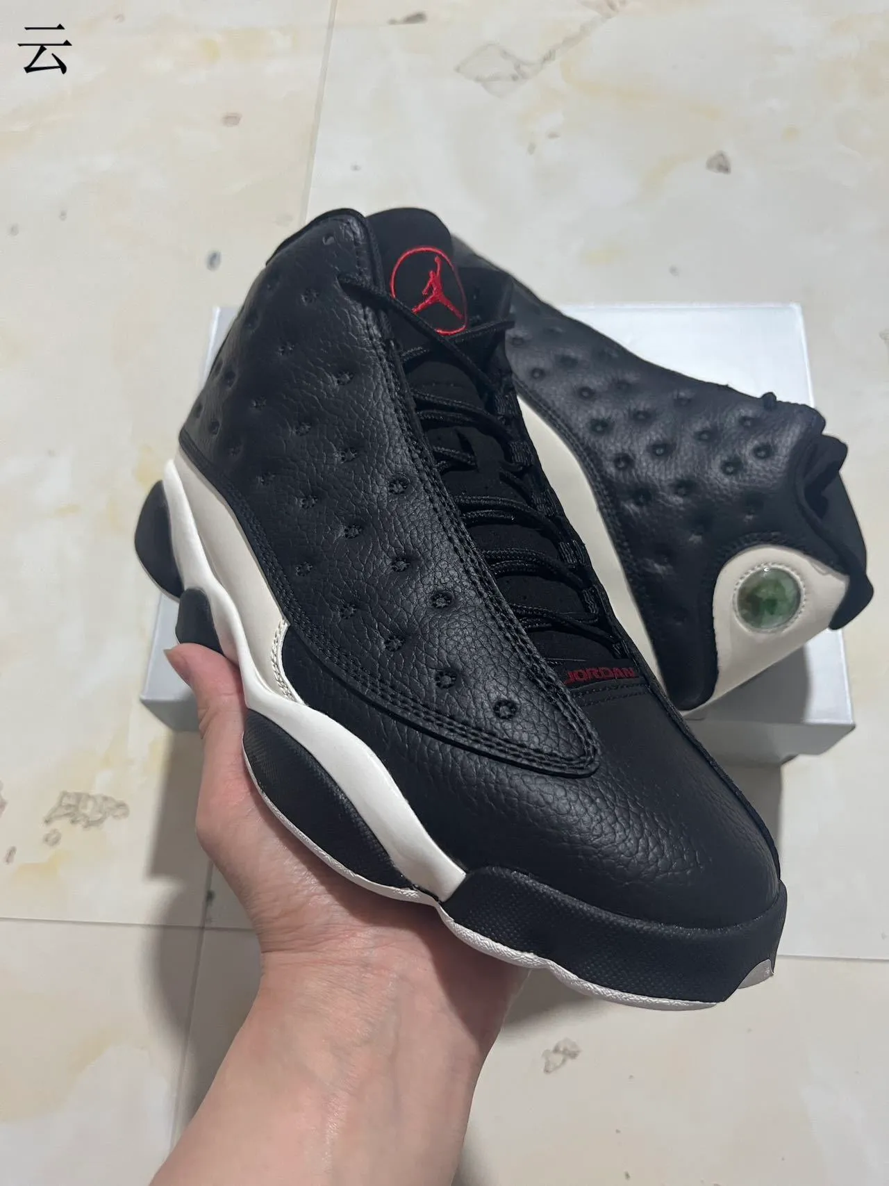 Air Jordan 13 Black White Basketball Shoes 9