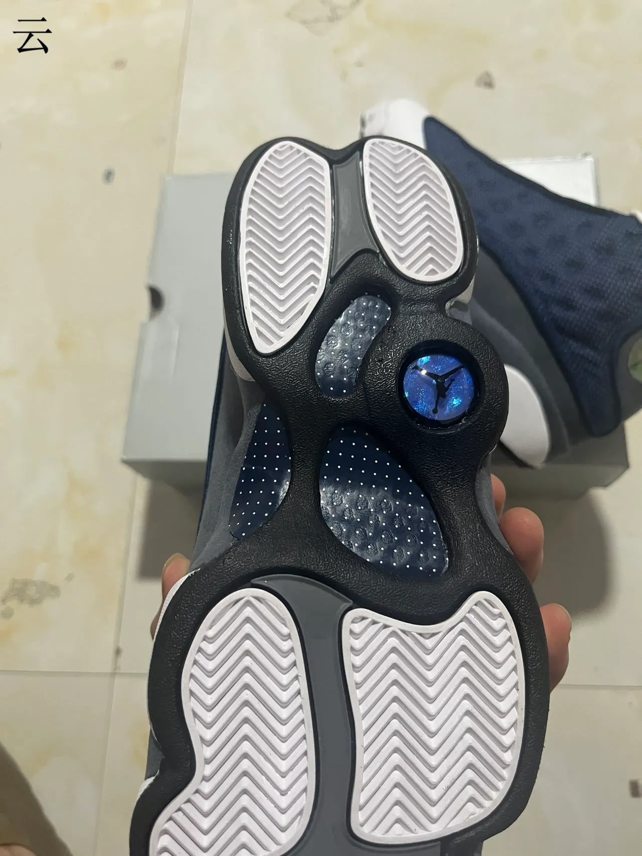 Air Jordan 13 Navy Mesh White Gray Basketball Shoes 6