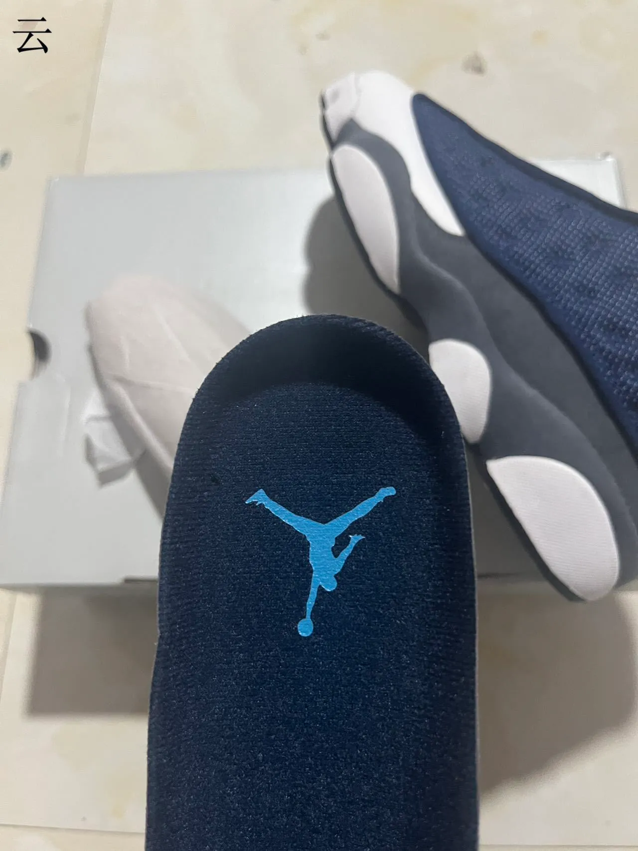 Air Jordan 13 Navy Mesh White Gray Basketball Shoes 9