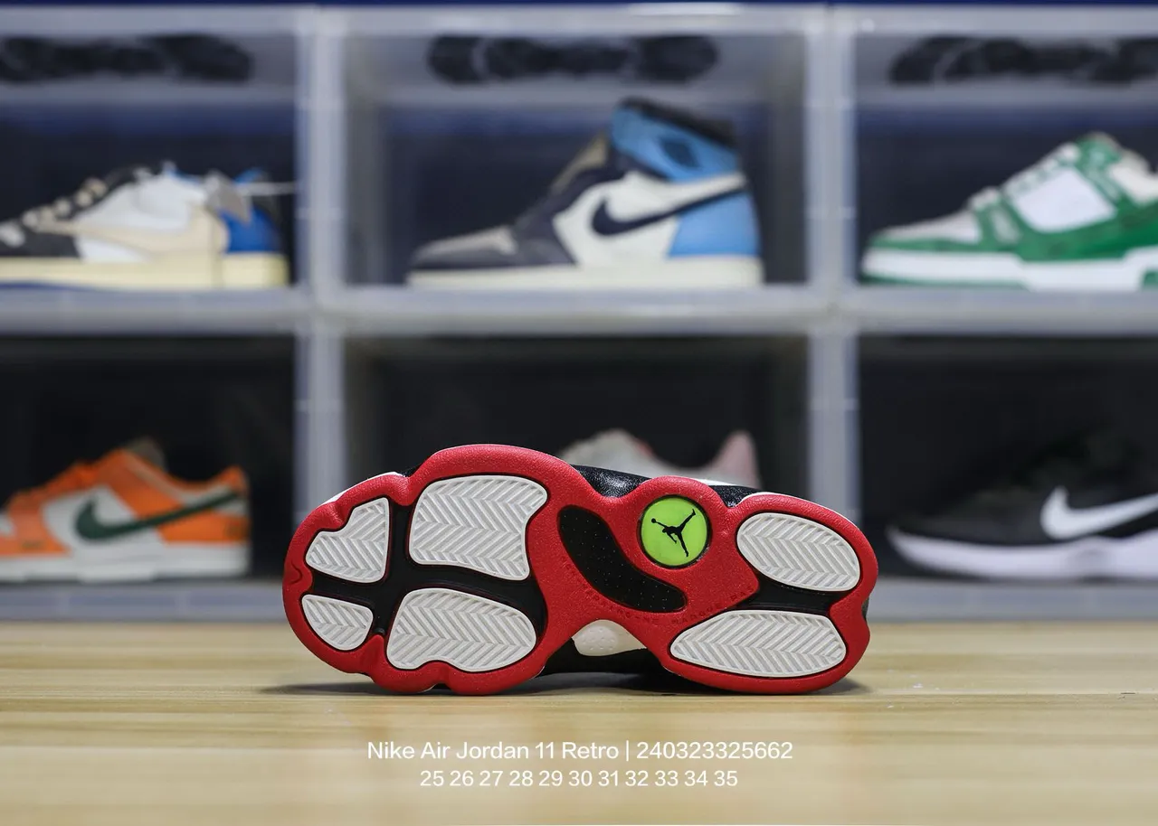 Air Jordan 13 tênis de basquete branco preto vermelho verde 15