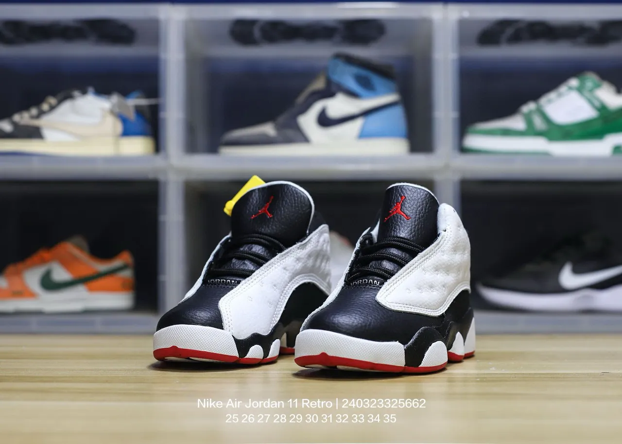 Air Jordan 13 tênis de basquete branco preto vermelho verde 16