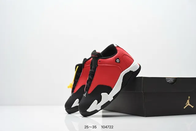 Air Jordan 14 White Red Black Basketball Shoes 21