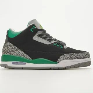 Air Jordan 3 Black Cement Green Basketball Shoes