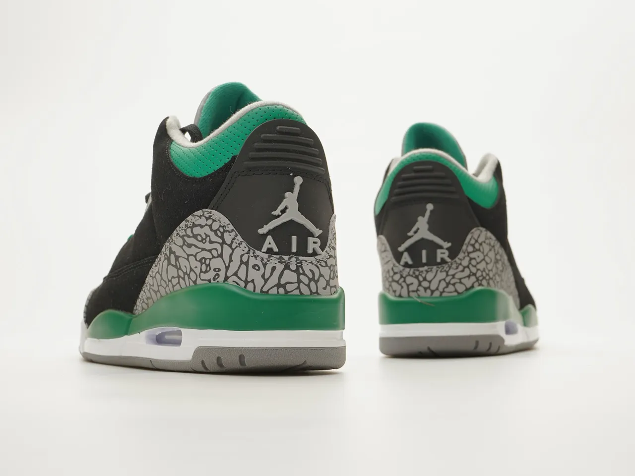 Air Jordan 3 Black Cement Green Basketball Shoes 7