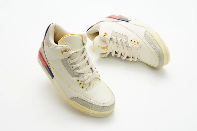 Air Jordan 3 Off-White Elephant Print Gradient Heel Basketball Shoes 5