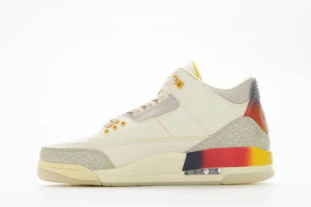 Air Jordan 3 Off-White Elephant Print Gradient Heel Basketball Shoes 7