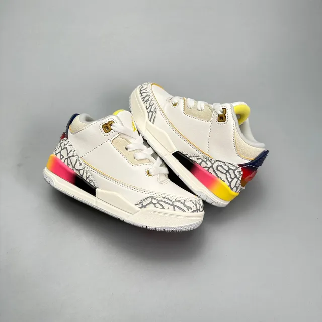 Air Jordan 3 White Beige Elephant Print Basketball Shoes 3