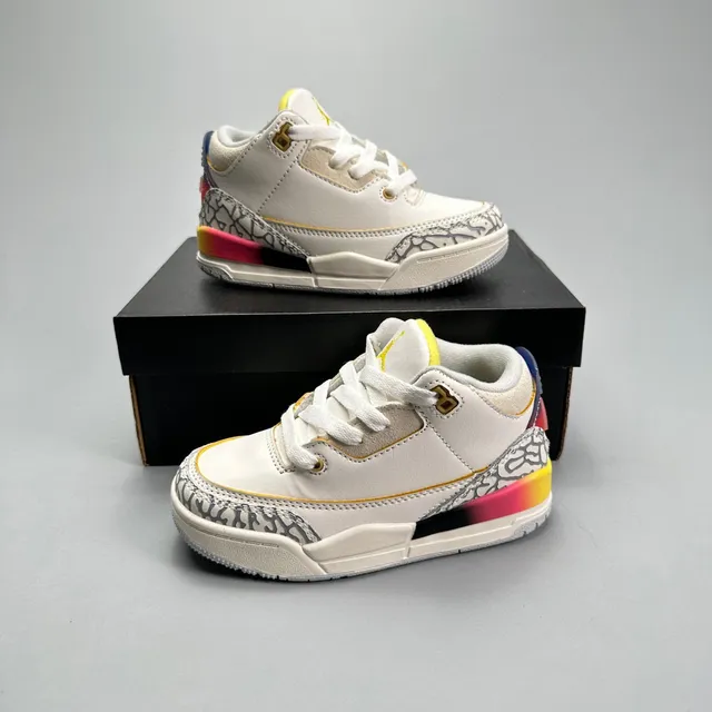 Air Jordan 3 White Beige Elephant Print Basketball Shoes 6