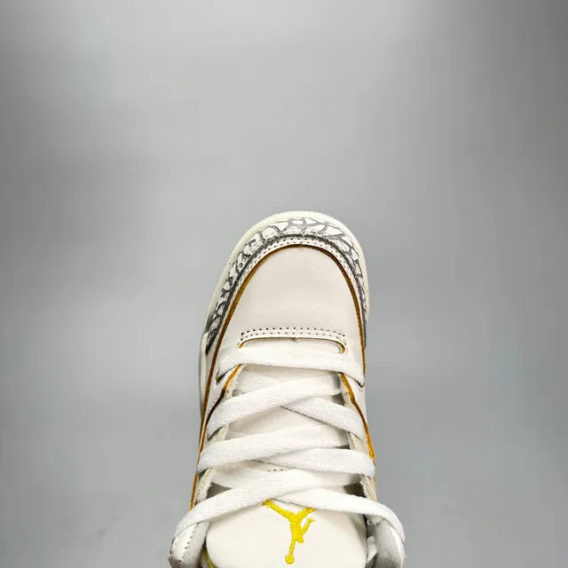 Air Jordan 3 White Beige Elephant Print Basketball Shoes 10