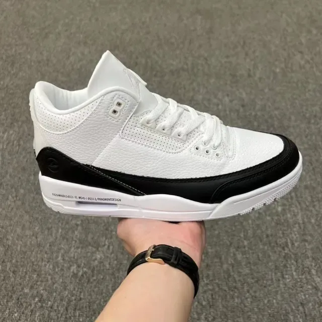 Air Jordan 3 Chaussures de Basket Blanc Ciment Imprimé Éléphant 4