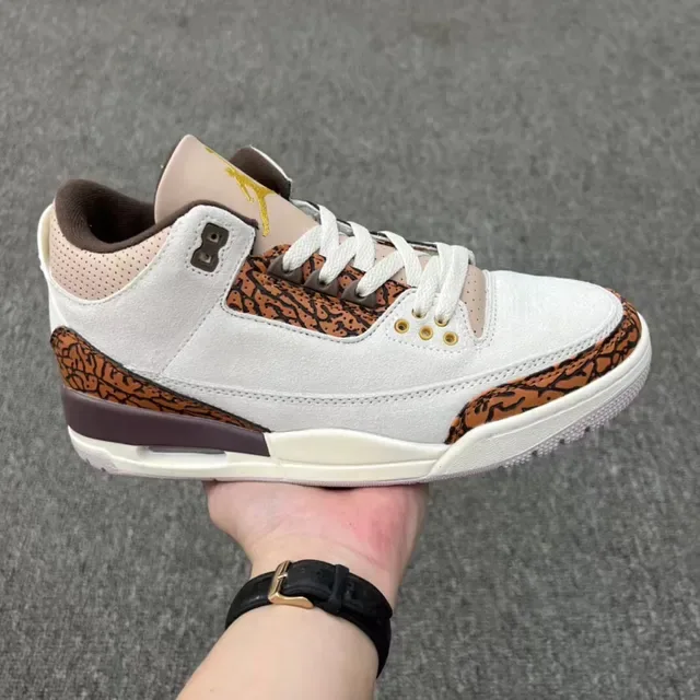 Air Jordan 3 Chaussures de Basket Blanc Ciment Imprimé Éléphant 8
