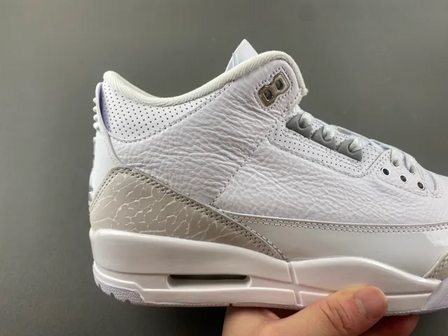 Air Jordan 3 White Elephant Print Basketball Shoes 3