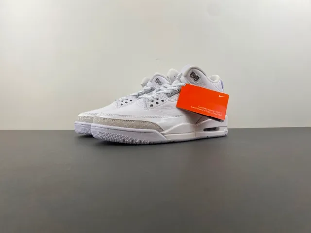 Air Jordan 3 White Elephant Print Basketball Shoes 10