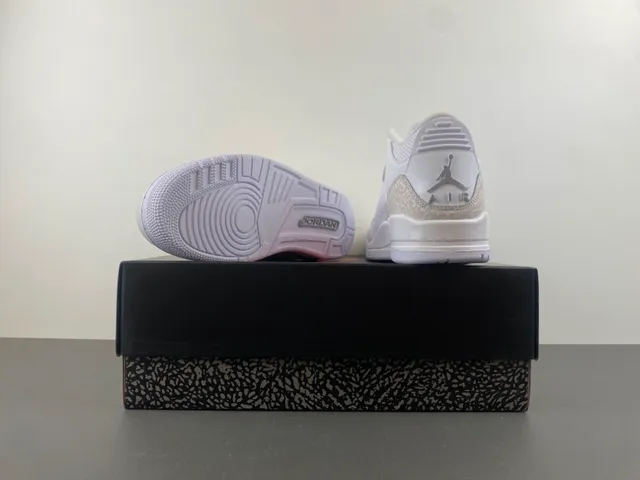 Air Jordan 3 White Elephant Print Basketball Shoes 16