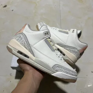 Air Jordan 3 White Elephant Print Basketball Shoes
