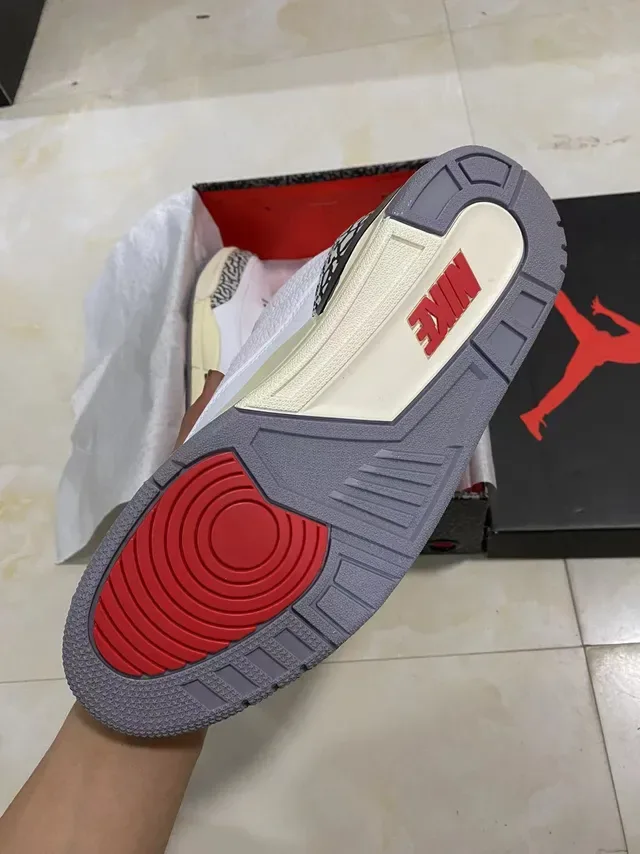 Air Jordan 3 Chaussures de Basketball à Imprimé Éléphant Blanc 5