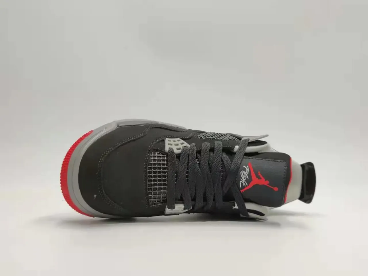 Air Jordan 4 Noir Rouge Gris Chaussures de Basketball 2
