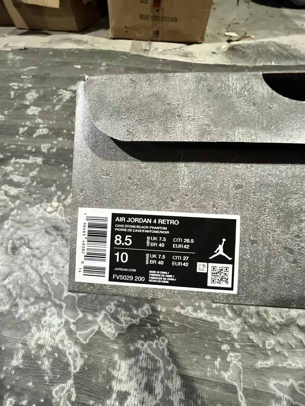 Air Jordan 4 Gray Suede Black White Basketball Shoes 10