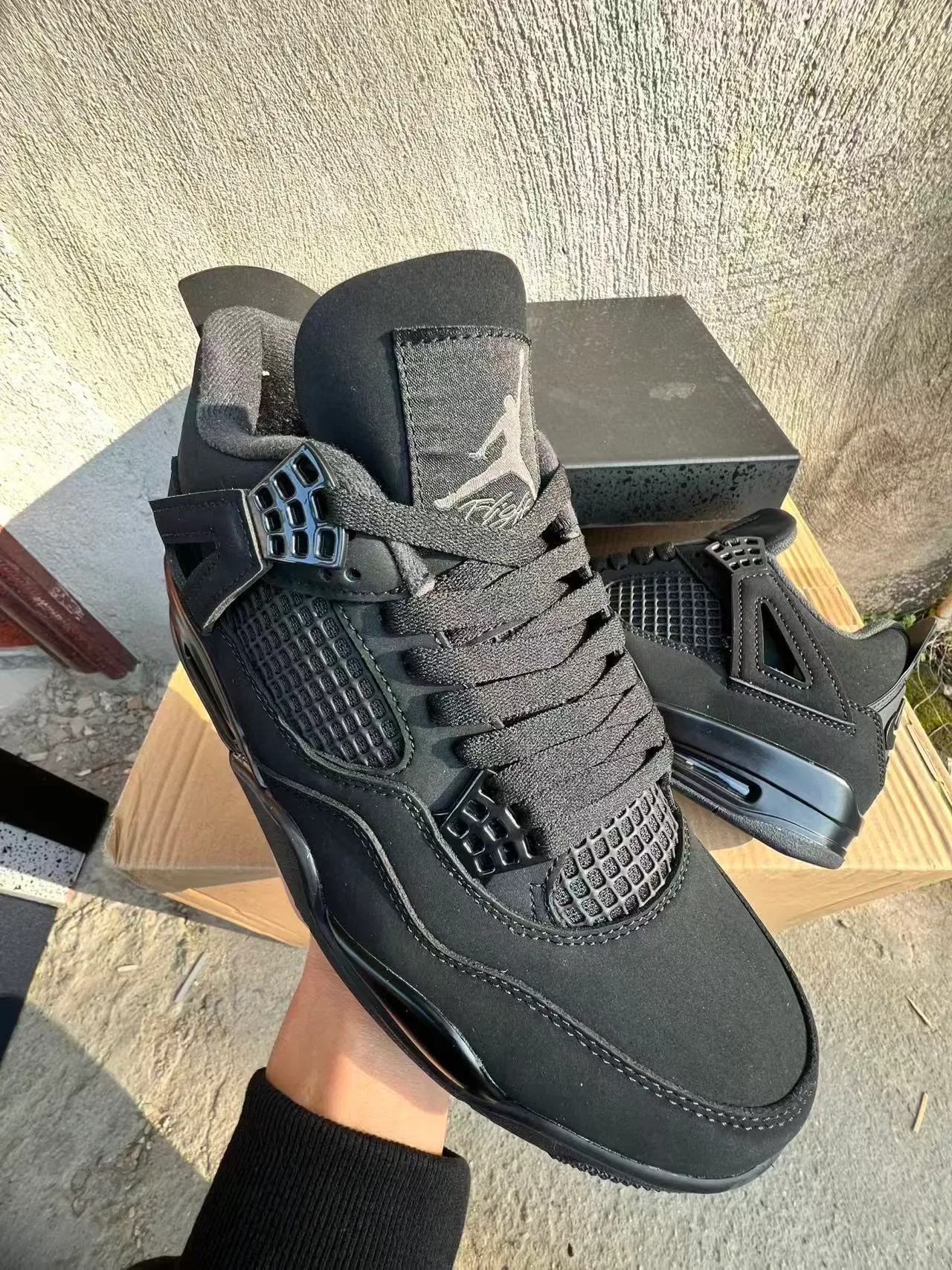 Air Jordan 4 Monochrome Black Chaussures de Basketball 2
