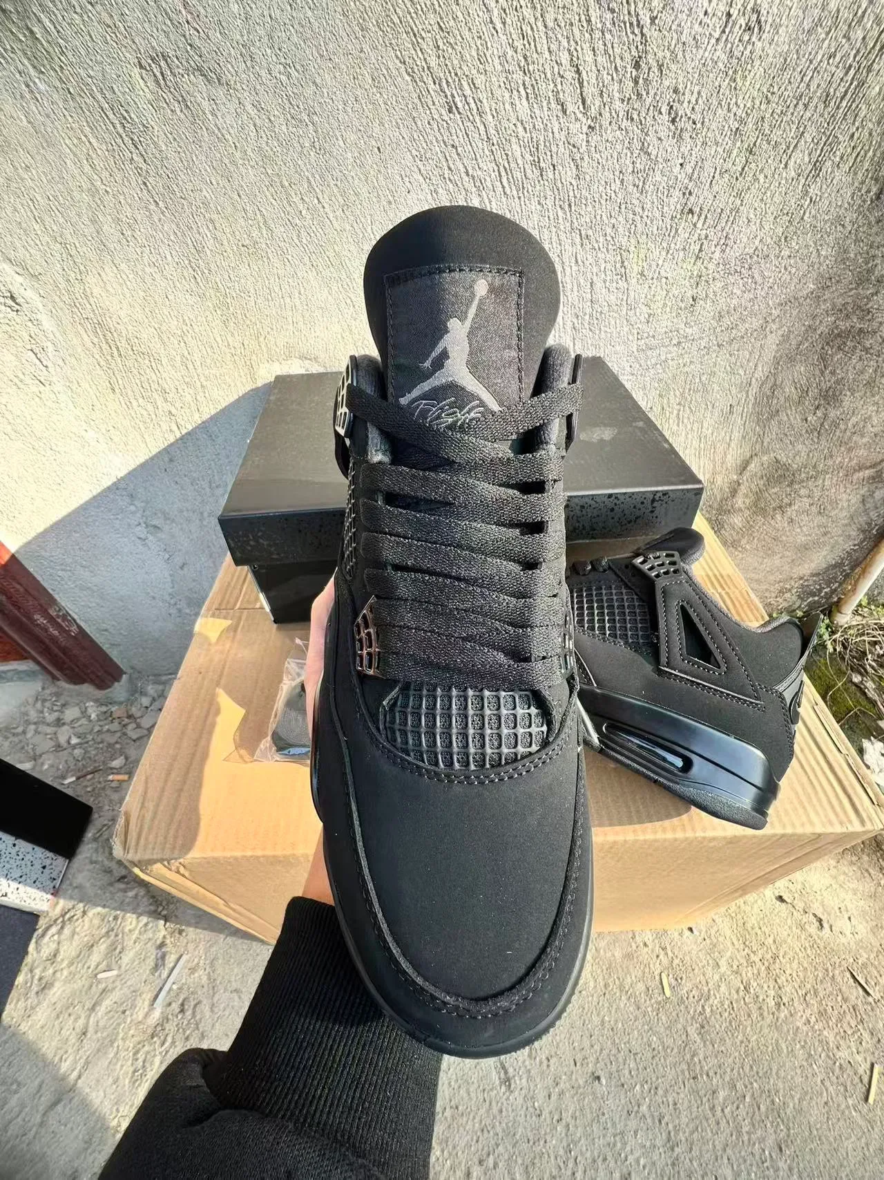 Air Jordan 4 Monochrome Black Chaussures de Basketball 3