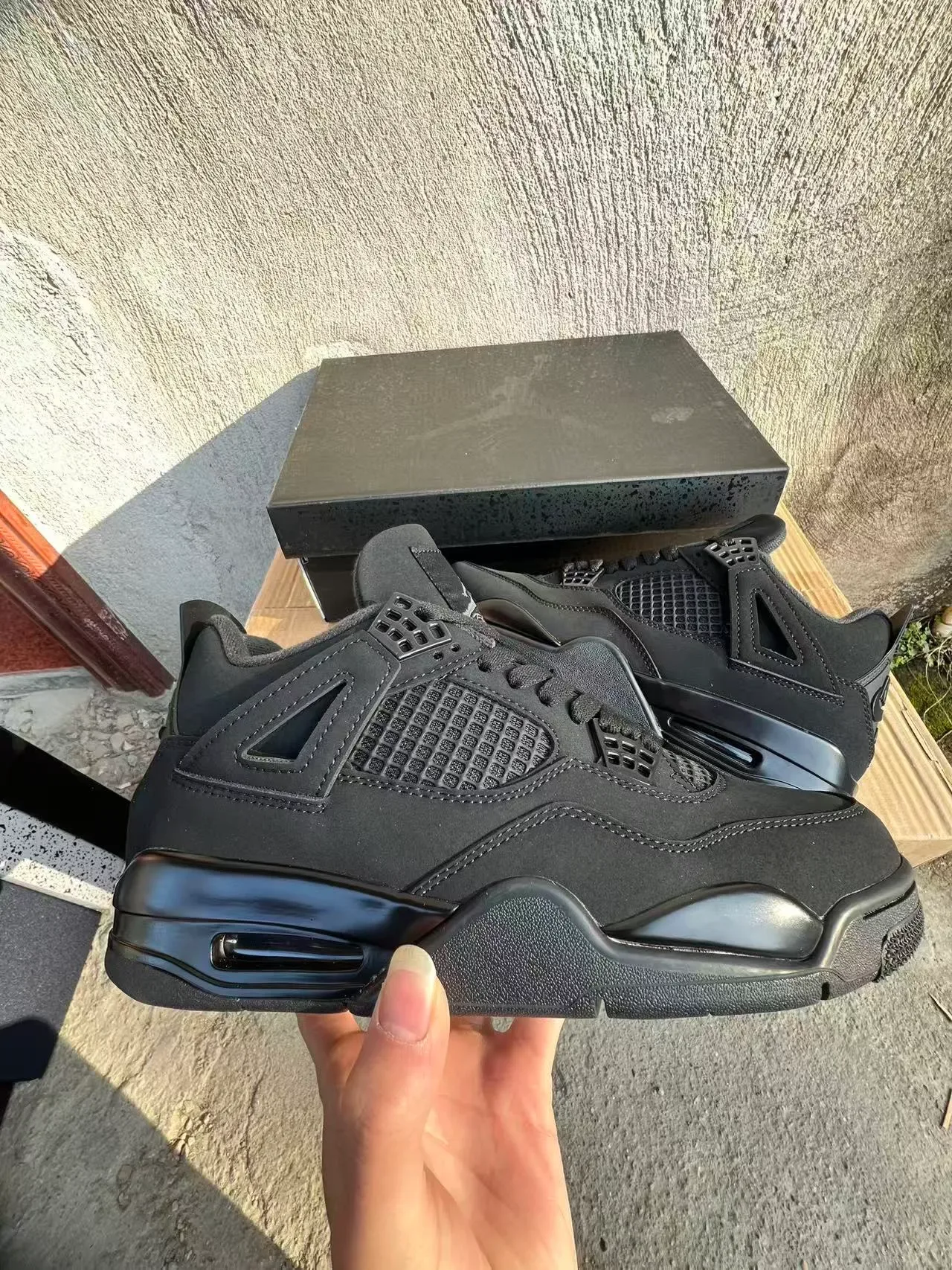Air Jordan 4 Monochrome Black Chaussures de Basketball 7