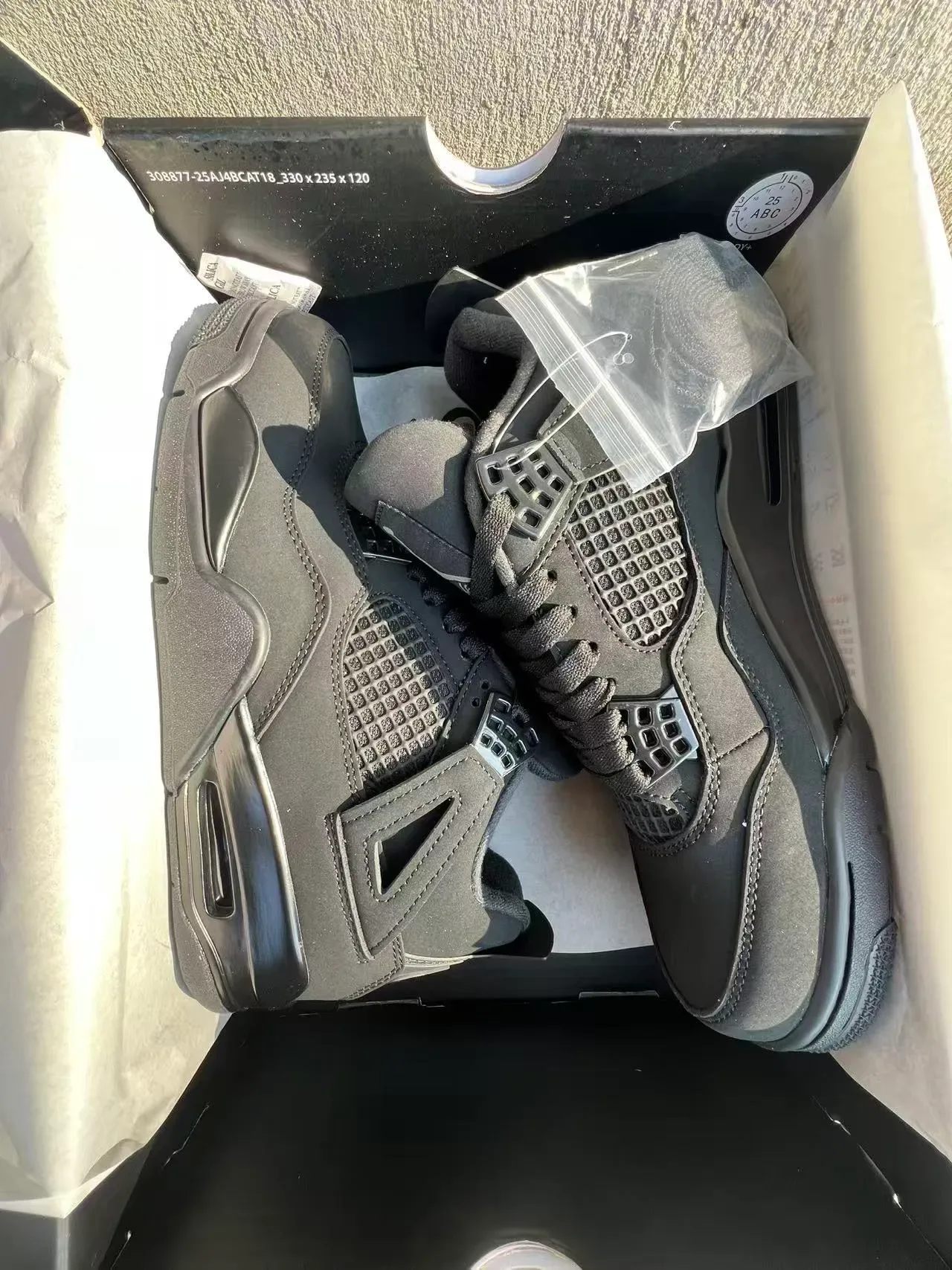 Air Jordan 4 Monochrome Black Chaussures de Basketball 9