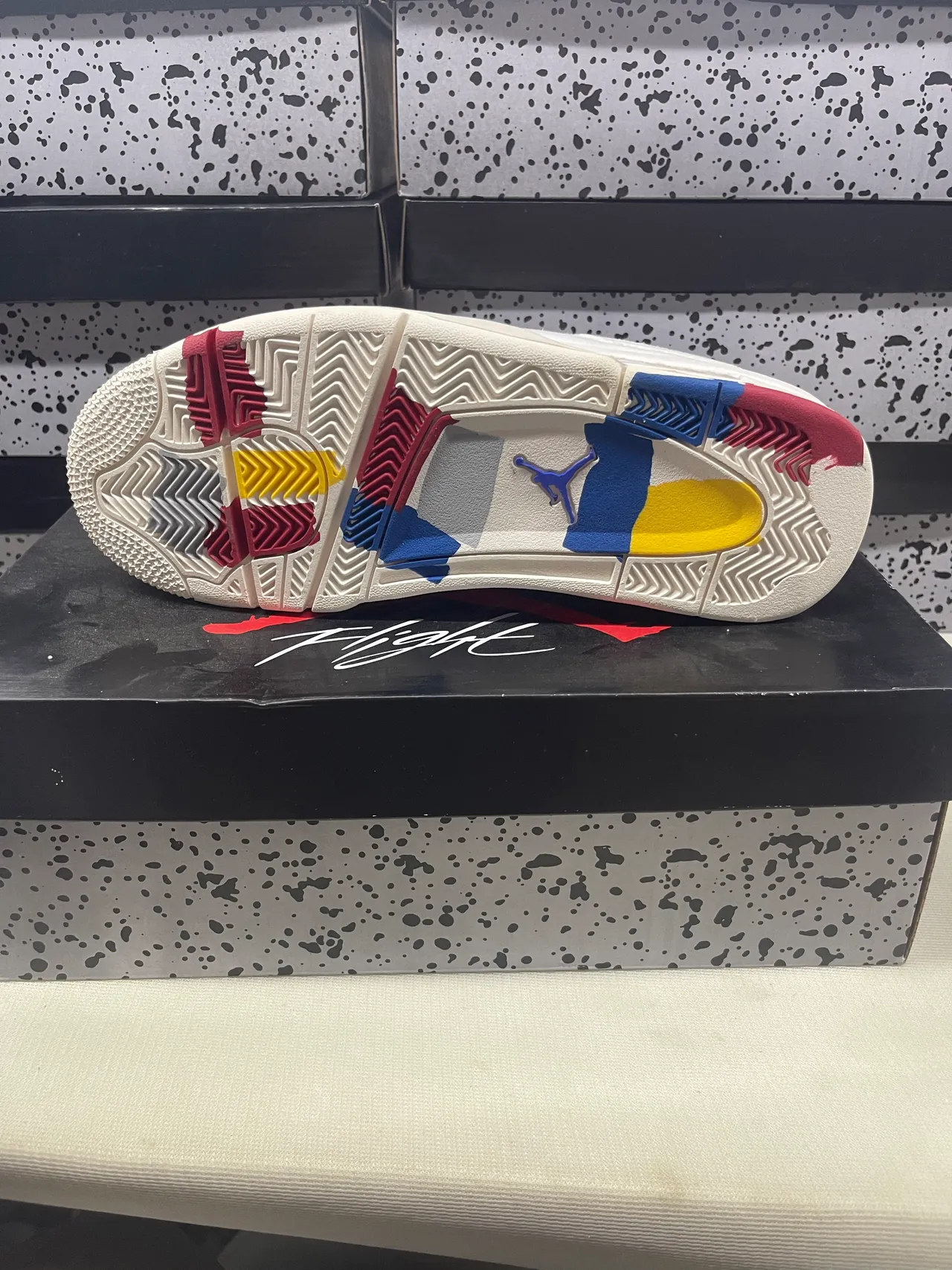 Air Jordan 4 Off-White Canvas Basketball Shoes 2