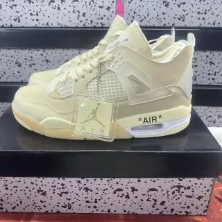 Air Jordan 4 Off-White Cream Basketball Shoes