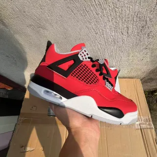 Air Jordan 4 Red Black White Basketball Shoes