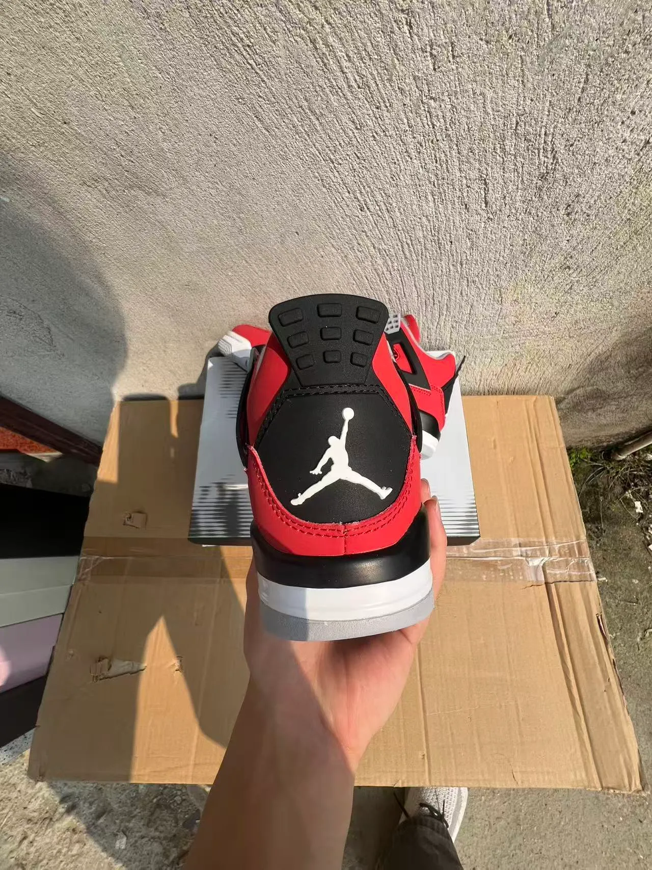 Air Jordan 4 Red Black White Basketball Shoes 8