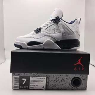 Air Jordan 4 Retro LS 白色传奇蓝午夜蓝篮球鞋
