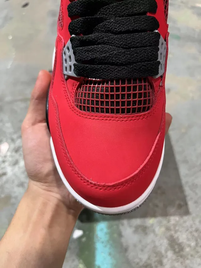Air Jordan 4 Retro Red Black White Basketball Shoes 3