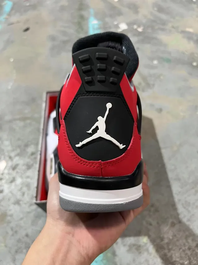 Air Jordan 4 Retro Red Black White Basketball Shoes 6
