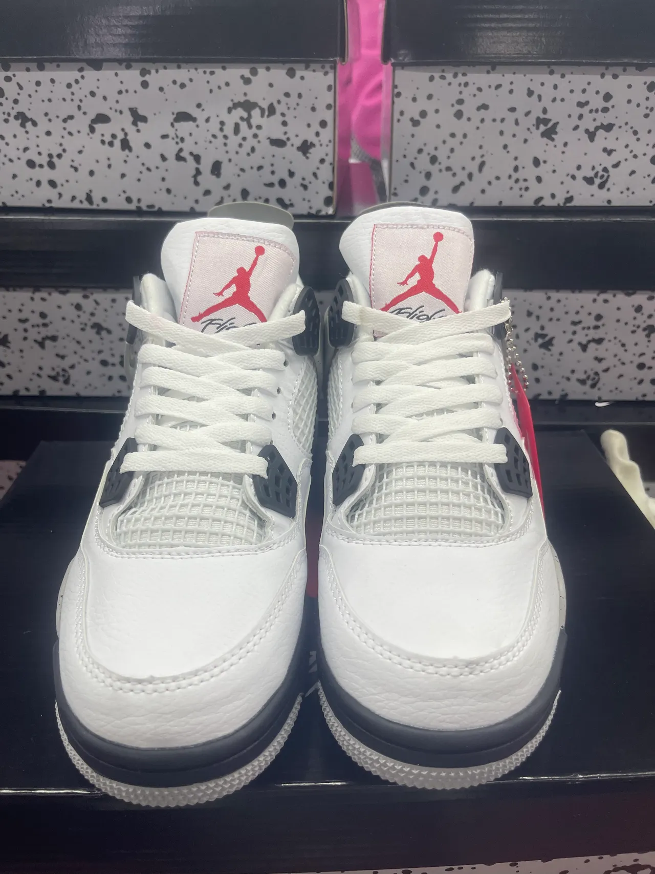 Air Jordan 4 Speckled White Basketball Shoes 2