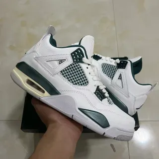 Air Jordan 4 White Dark Green Basketball Shoes
