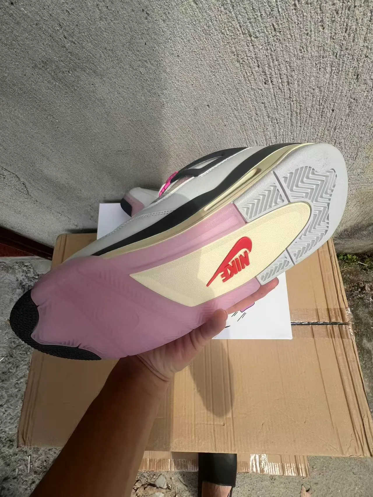 Air Jordan 4 White Pink Gradient Basketball Shoes 6
