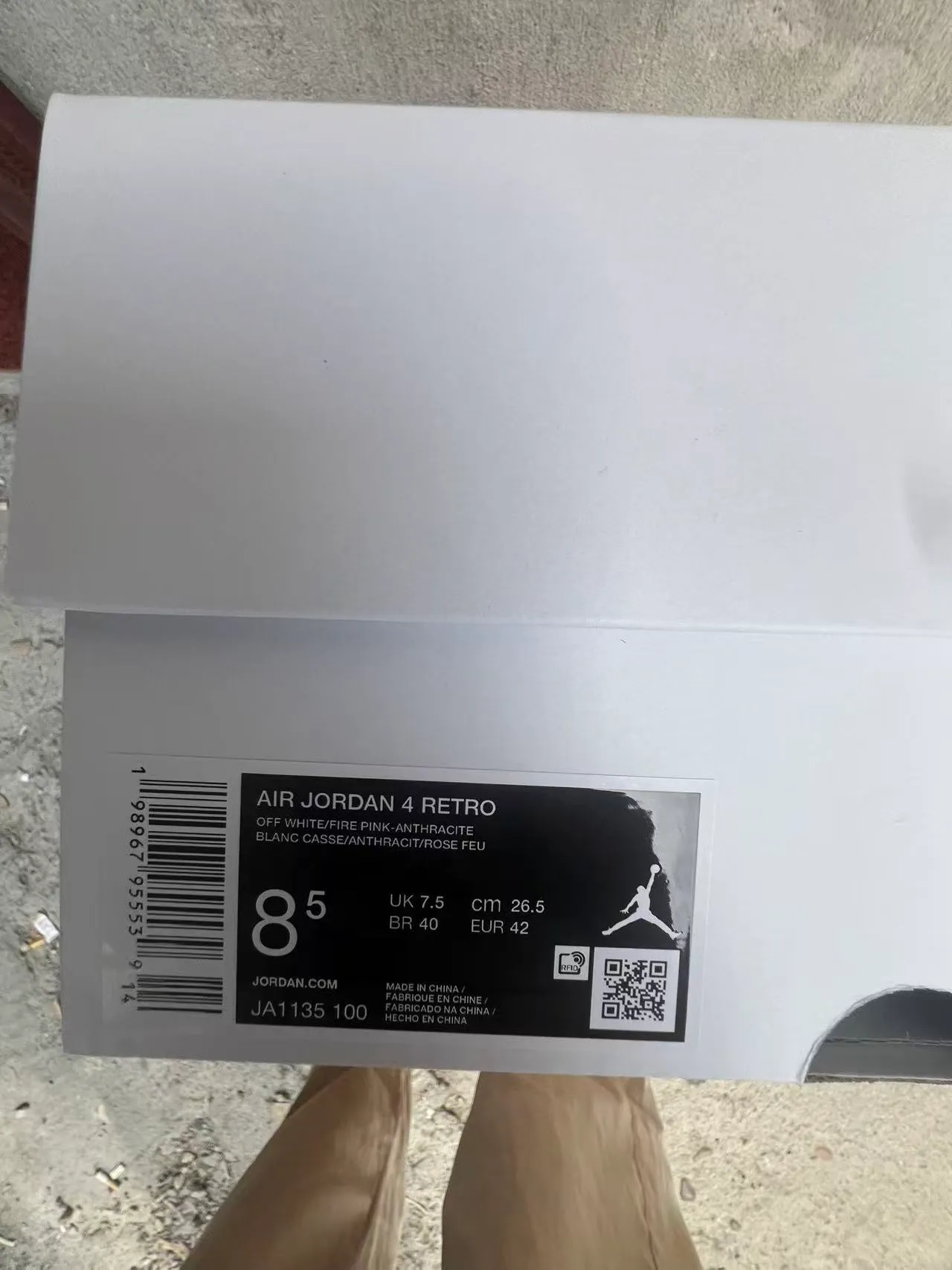 Air Jordan 4 White Pink Gradient Basketball Shoes 10