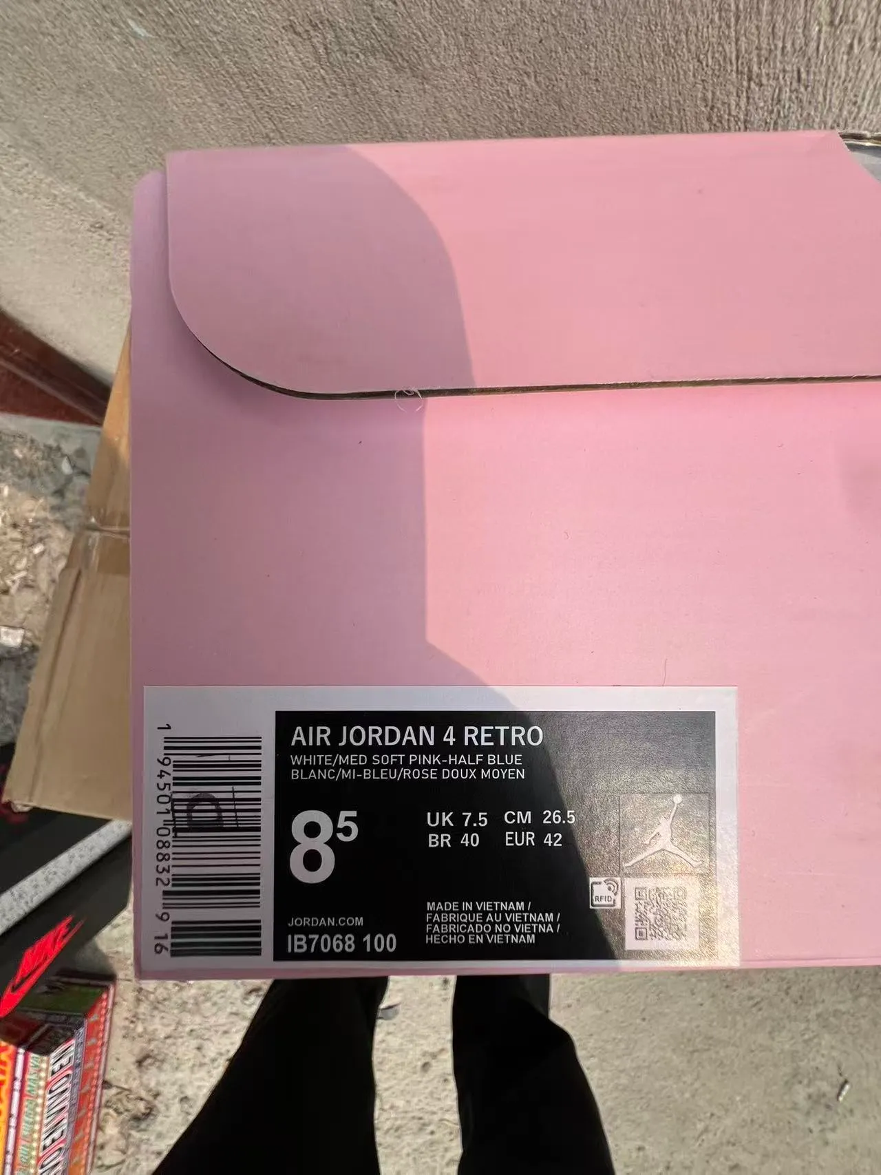 Air Jordan 4 White Pink Mint Green Basketball Shoes 10