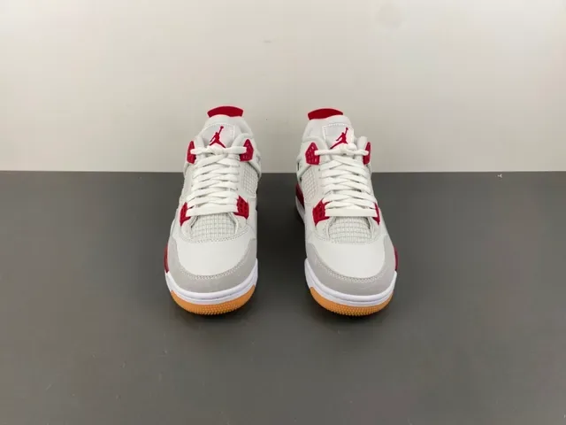 Air Jordan 4 White Red Gum Basketball Shoes 11
