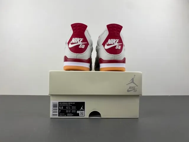 Air Jordan 4 White Red Gum Basketball Shoes 17