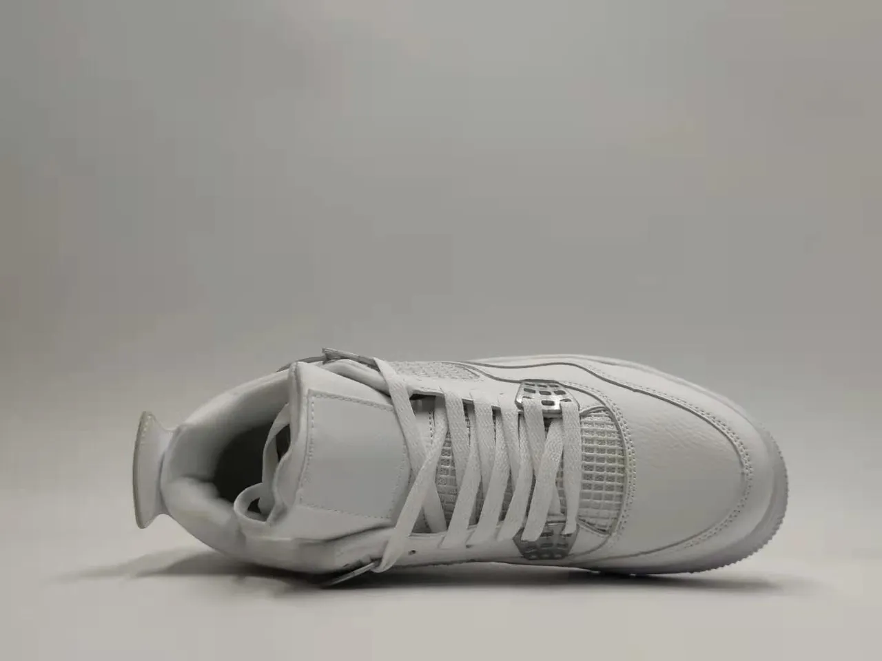 Air Jordan 4 White Silver Basketball Shoes 4