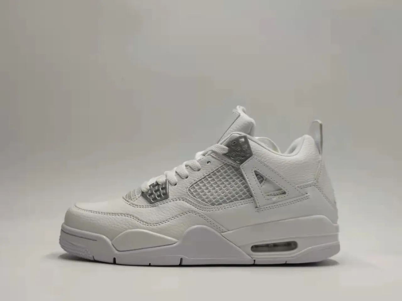 Air Jordan 4 White Silver Basketball Shoes 6
