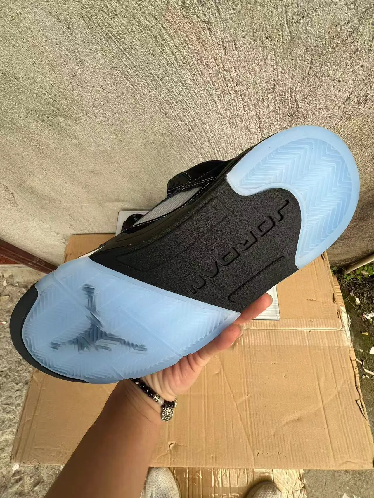 Air Jordan 5 Preto Azul Claro Branco Tênis de Basquete 9