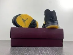 Air Jordan 5 Black Yellow Maroon Basketball Shoes 15