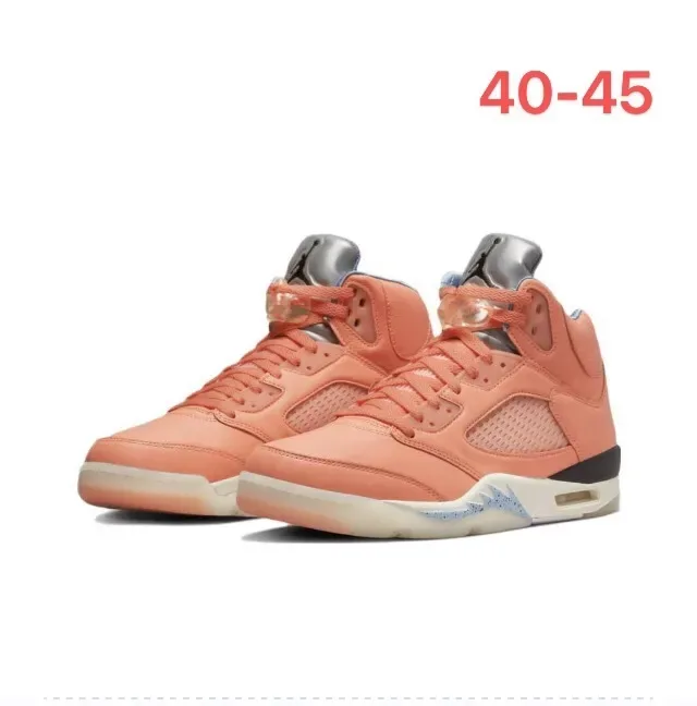 Air Jordan 5 Coral Orange Light Blue Chaussures de Basketball 14