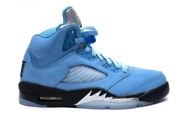 Air Jordan 5 Light Blue Silver Basketball Shoes 5